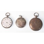 An early 20th Century Edwardian pocket fob watch having a white enamelled face with roman numerals