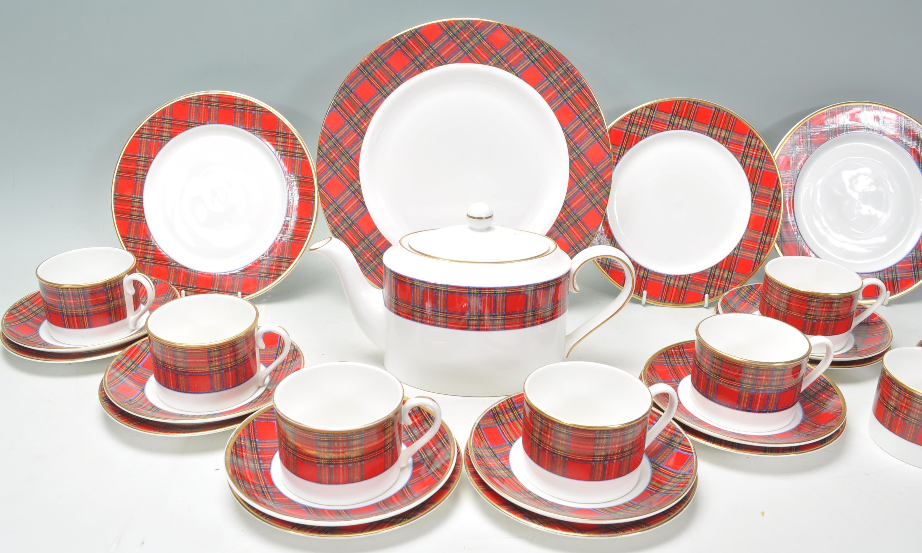 A good Royal Crown Duchy Tartan pattern tea service comprising six cups, saucers and side plates ( - Image 2 of 9