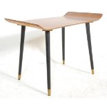 A mid 20th Century retro bentwood surfboard type coffee  / occasional table having rectangular top