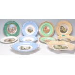 A collection of 19th century and early 20th century Prattware landscaped cabinet plates. To