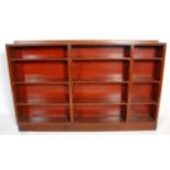 A 19th Century Victorian large solid mahogany triple section open window library / lawyers