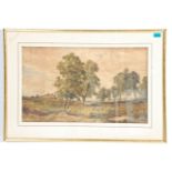 A good 19th Century Victorian watercolour painting of sheep grazing beside a woodland. Framed and