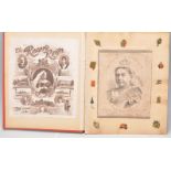 SCRAPBOOK. An original intact Victorian family album packed with scraps, adverts, portraits,