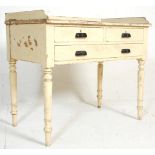 A 19th century Victorian  antique scullery pantry / shop serving table chest  having turned