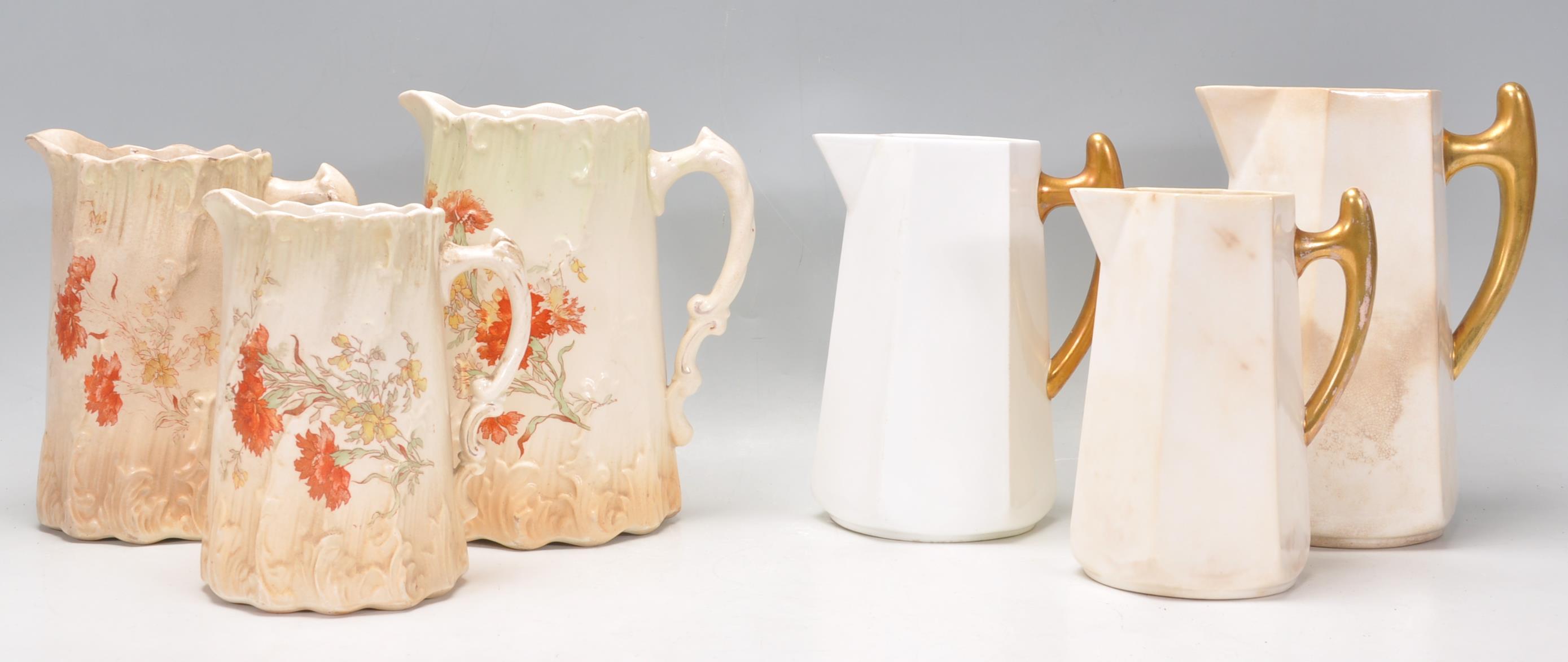 A group of three sets of graduating English ceramic jugs dating from the 19th Century to include - Image 9 of 14