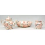 A group of three vintage Emma Bridgewater Spongeware studio ceramics to include a teapot, creamer