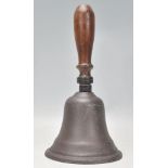 A vintage 20th Century cast hand held bell having