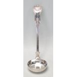 A 19th Century Victorian Scottish silver hallmarked ladle / toddy spoon having a kings pattern
