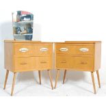 A vintage retro mid 20th Century bedroom suite comprising of dressing table of small proportions
