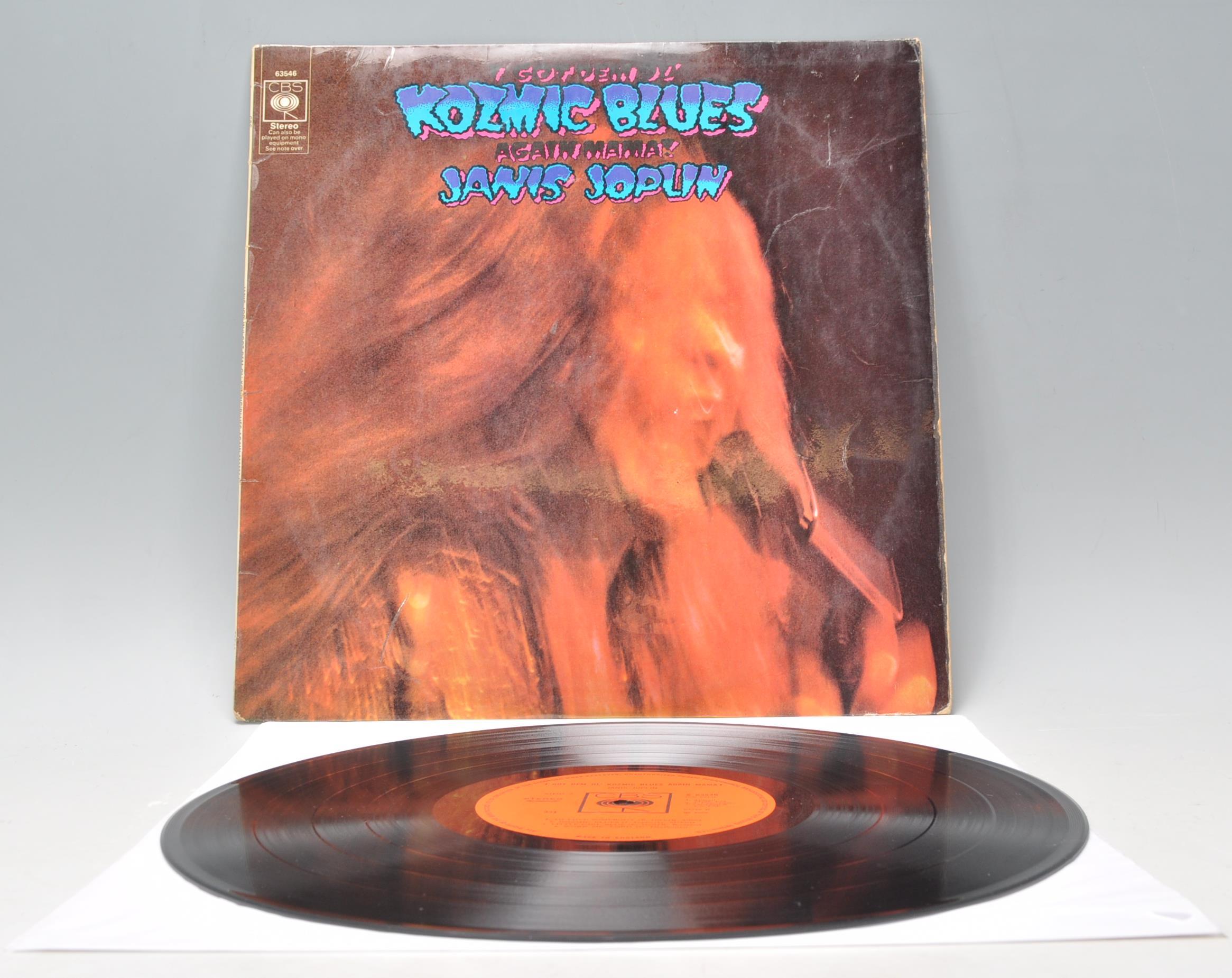 A vinyl long play LP record album by Janis Joplin – I Got Dem Ol' Kozmic Blues Again, Mama! –
