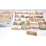 Postcard accumulation. British vintage/antique scenic views in shoebox. Over 800.