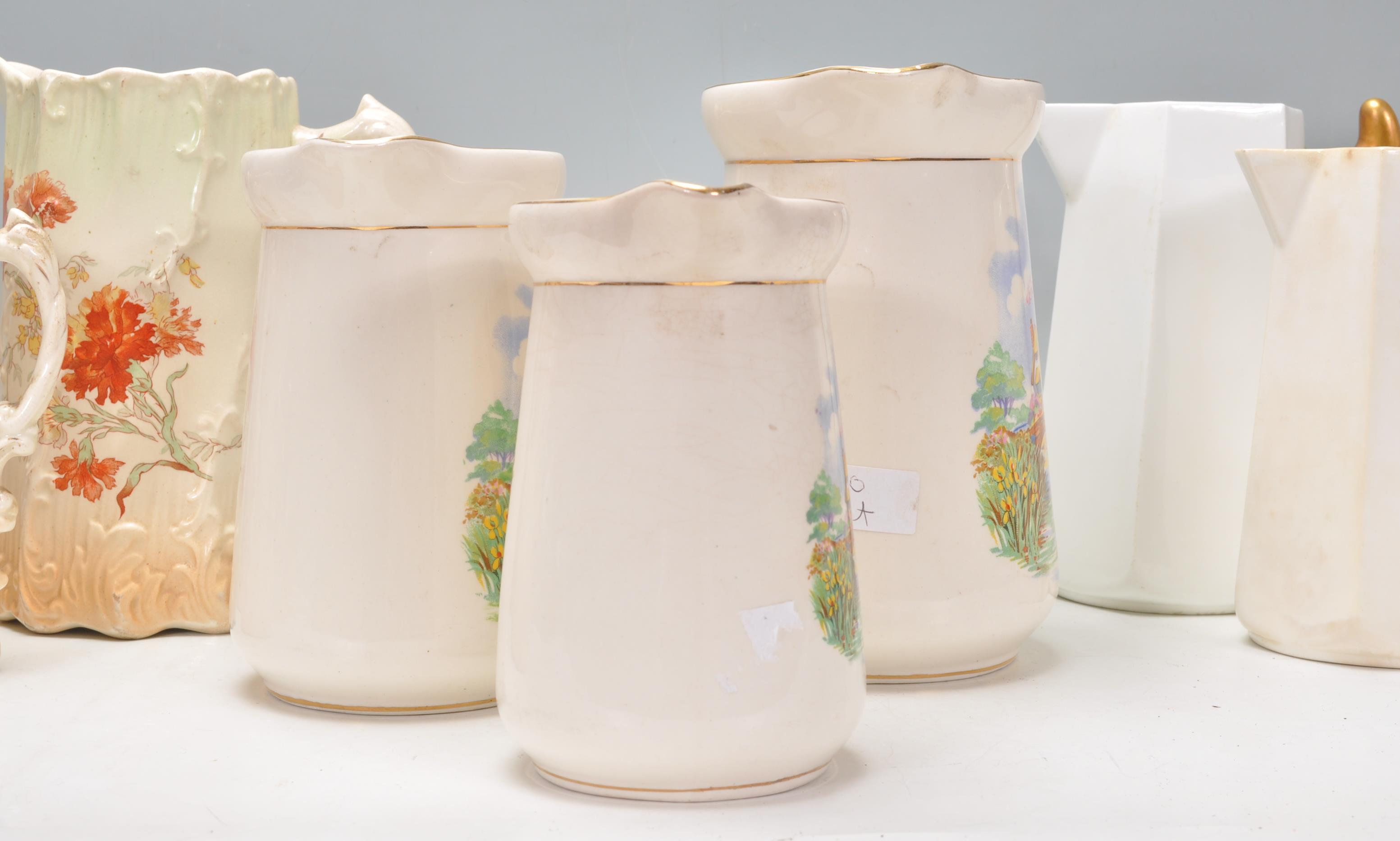 A group of three sets of graduating English ceramic jugs dating from the 19th Century to include - Image 4 of 14