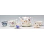 A collection of 18th and 19th century Worcester 1st period ceramics - china to include teapot,