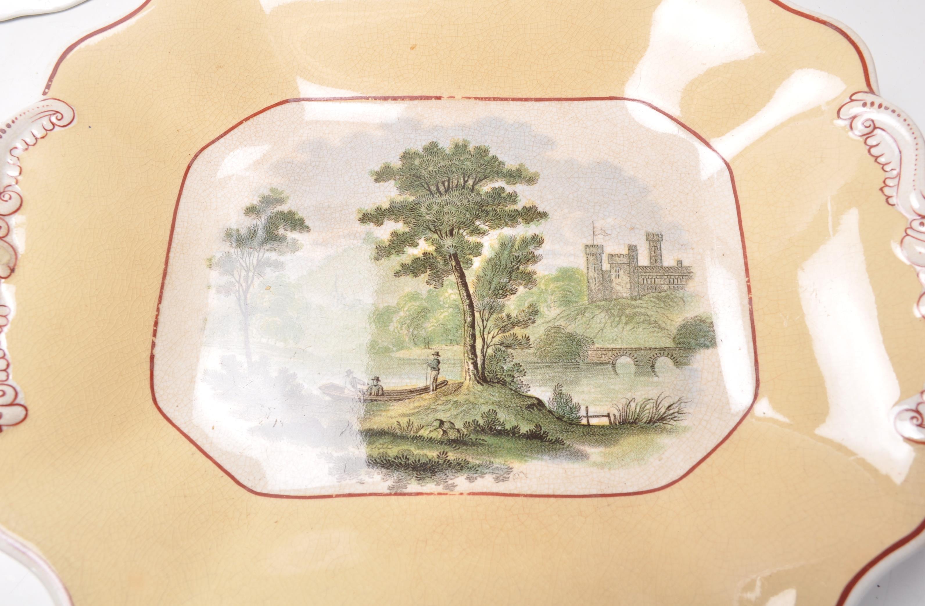 A collection of 19th century and early 20th century Prattware landscaped cabinet plates. To - Image 17 of 19