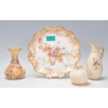 A collection of 19th century Ivory Blush to include a Lockes of Worcester stem vase with waisted
