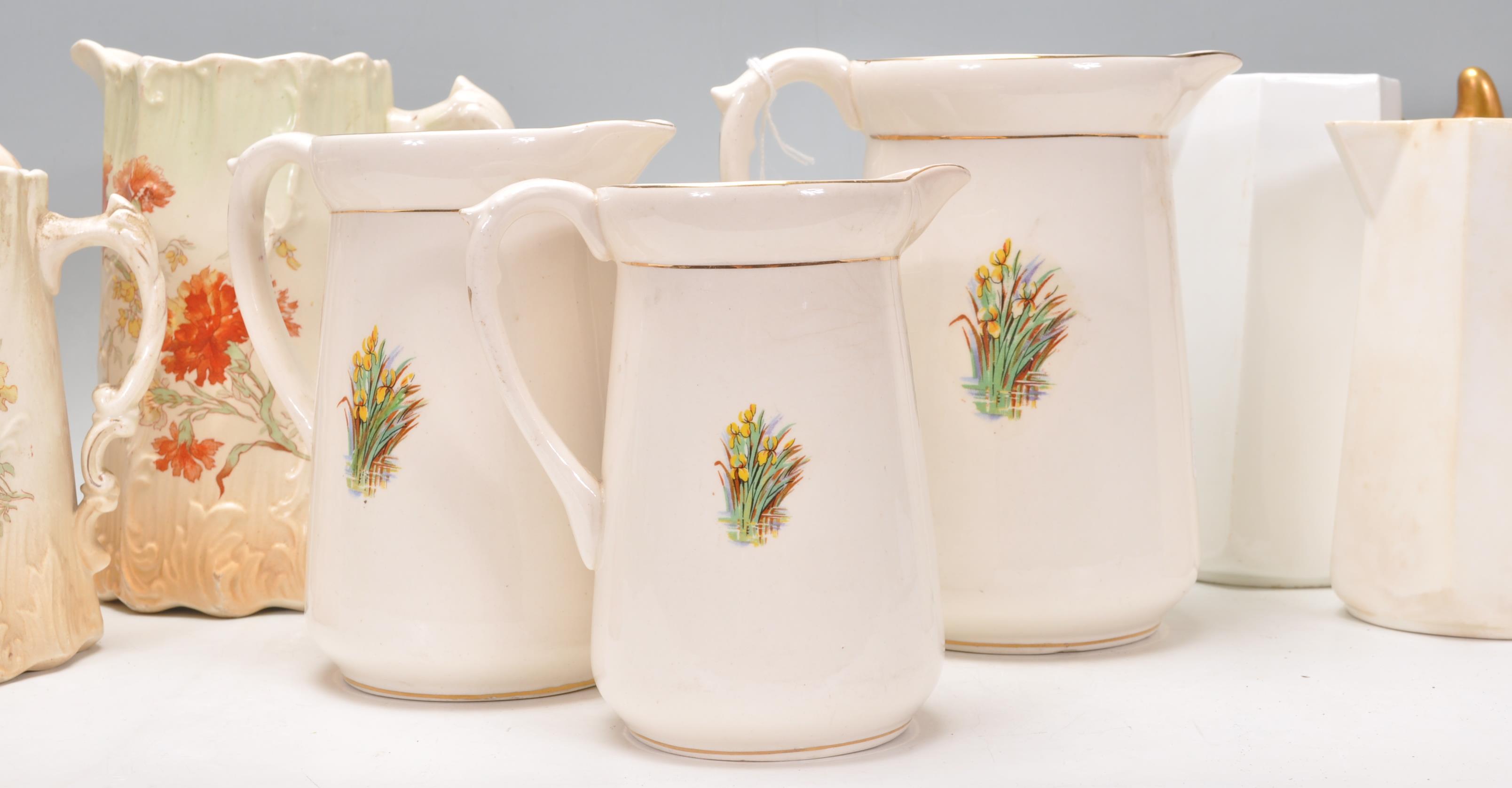 A group of three sets of graduating English ceramic jugs dating from the 19th Century to include - Image 5 of 14