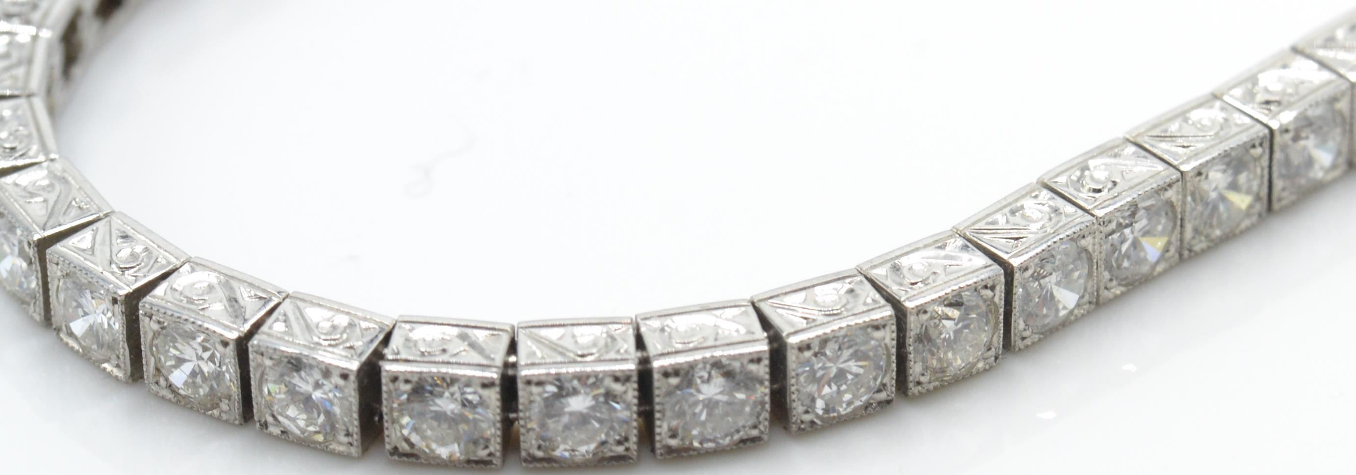 A Platinum & Diamond Tennis Bracelet - Image 3 of 6