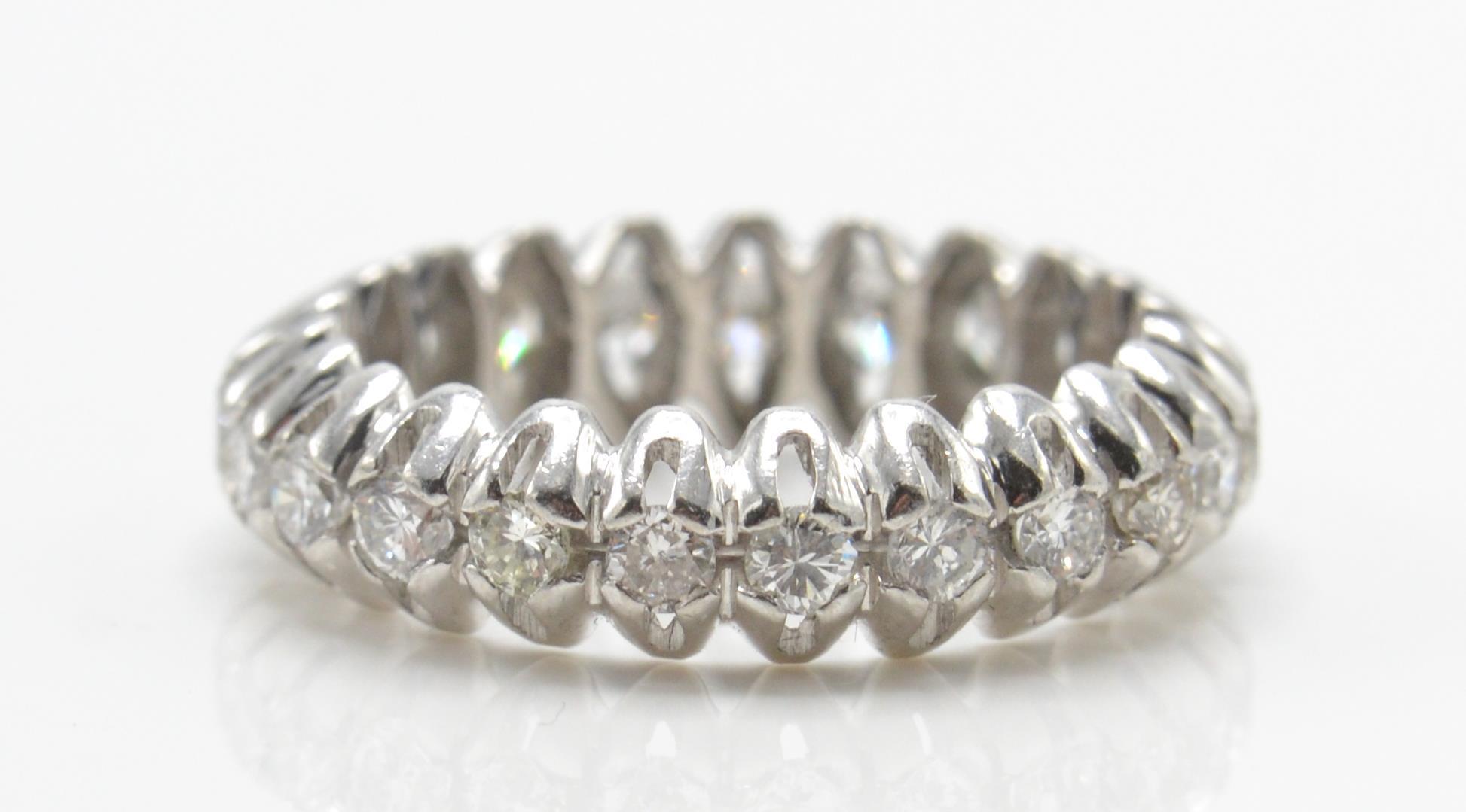 A White Gold & Diamond Full Eternity Ring - Image 2 of 3