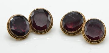 A pair of 15ct gold Victorian / Edwardian cufflink