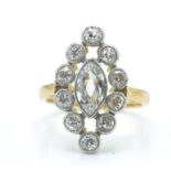 An early 20th century French 18ct gold and diamond