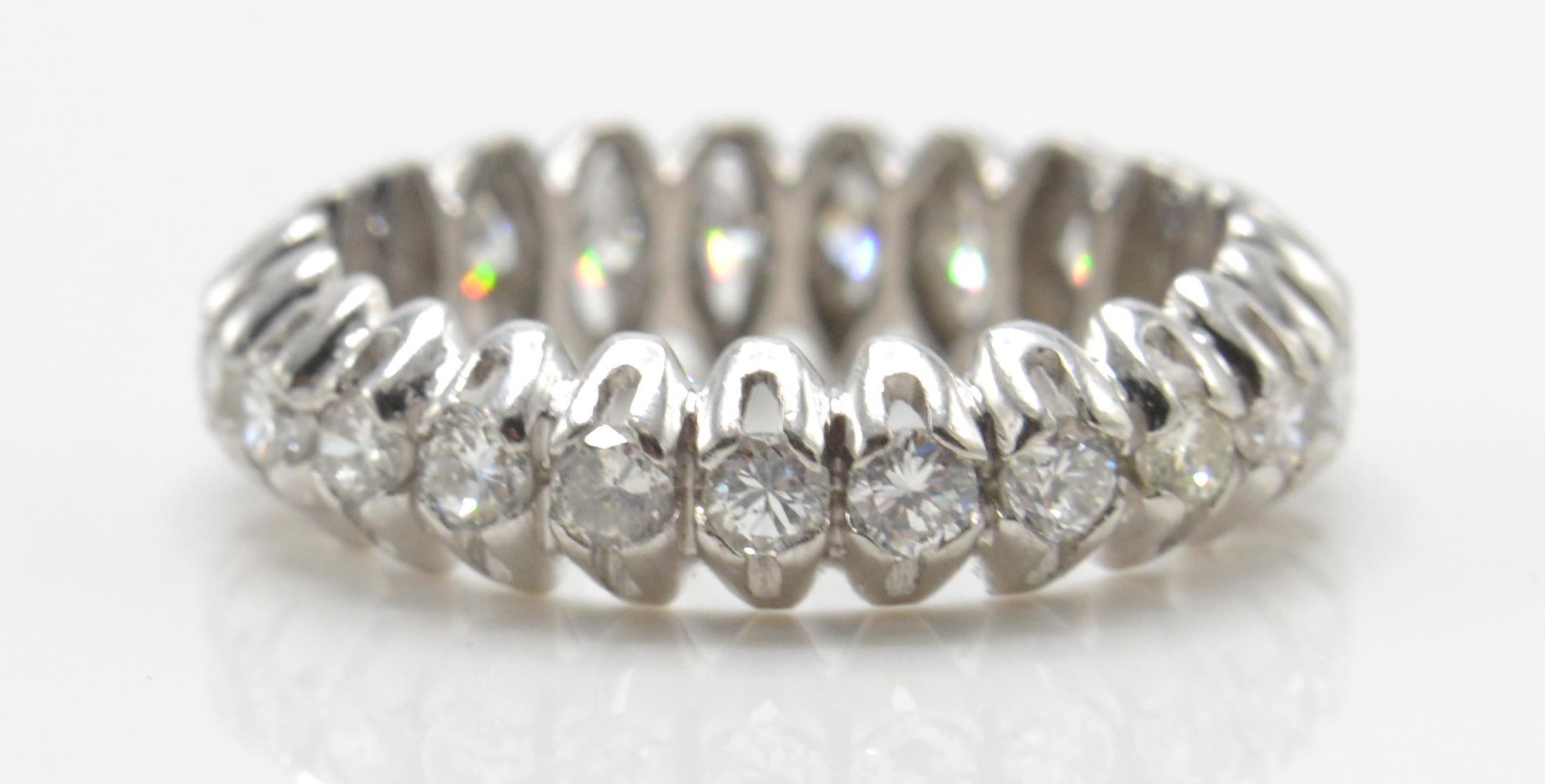 A White Gold & Diamond Full Eternity Ring - Image 3 of 3