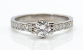 An 18ct white gold and diamond ring estimated diam