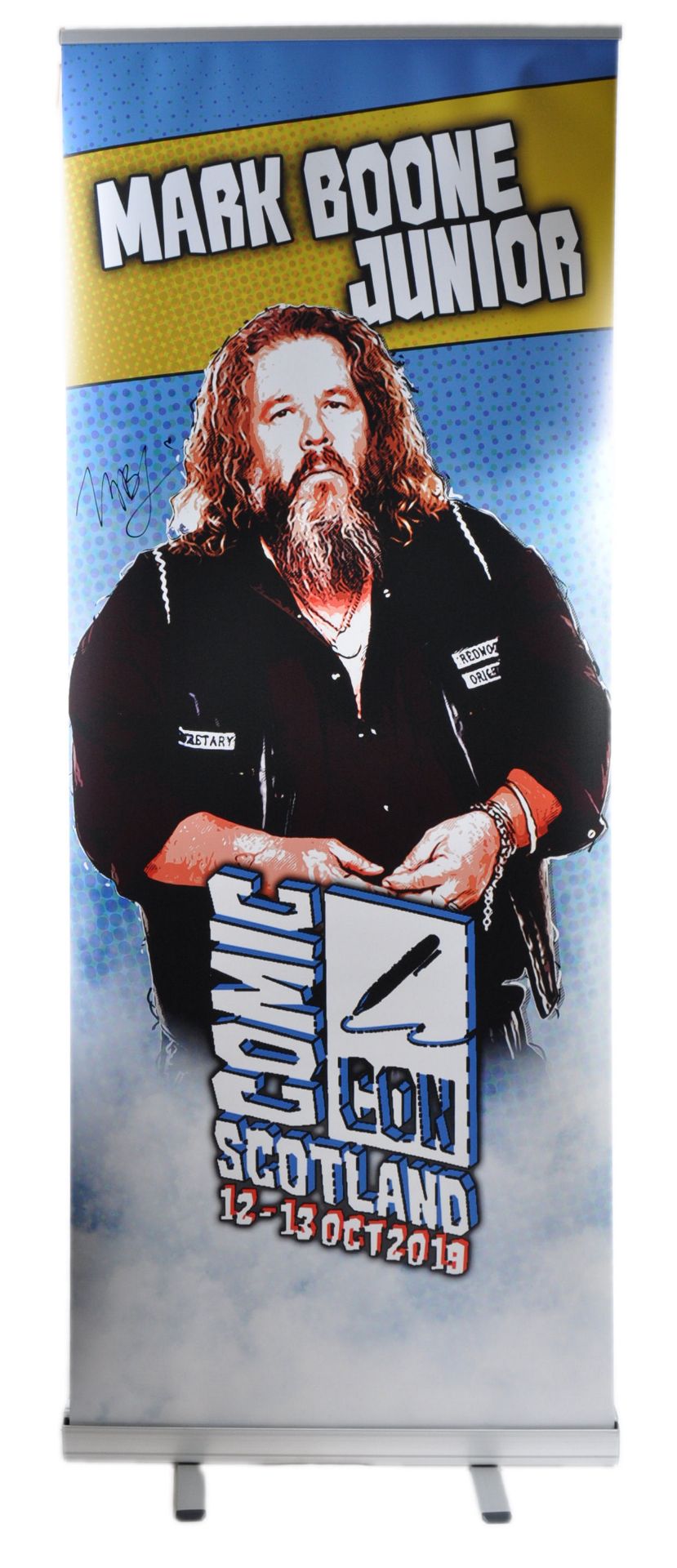 MONOPOLY EVENTS - AUTOGRAPHED BANNER - MARK BOONE JUNIOR