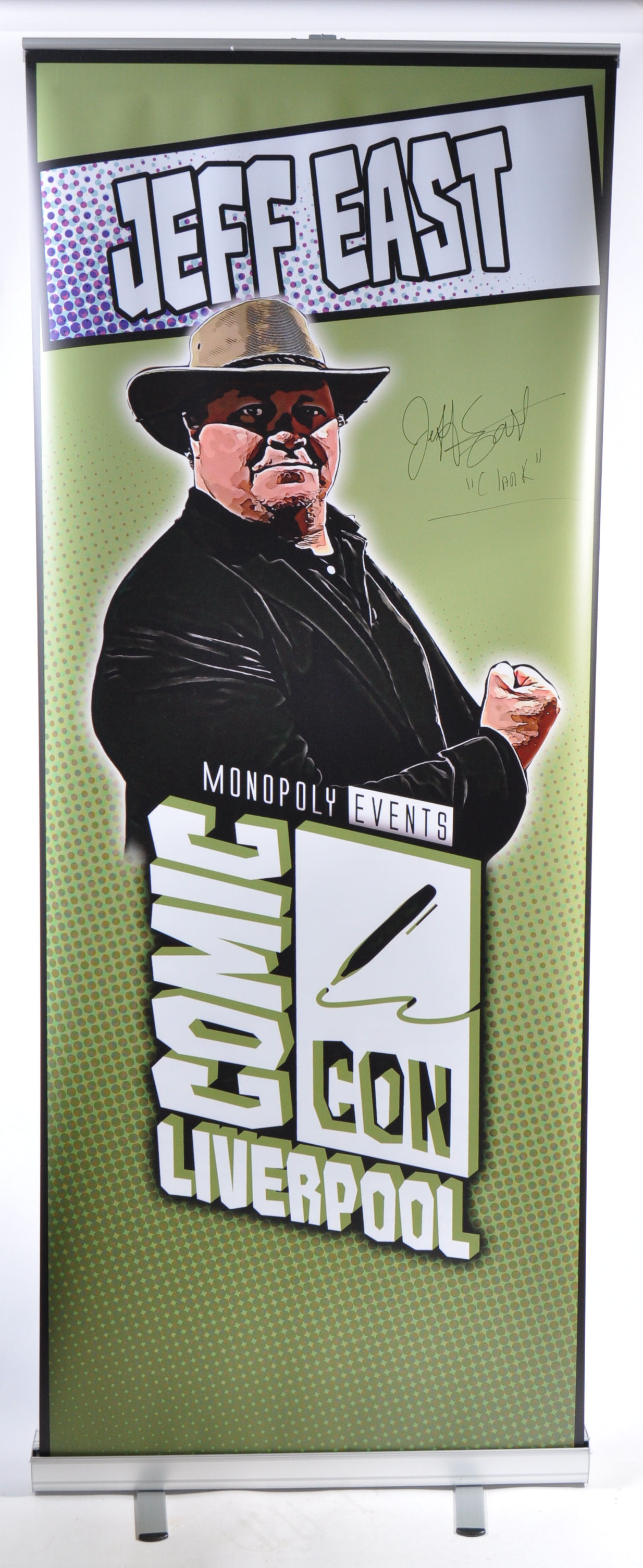 MONOPOLY EVENTS - AUTOGRAPHED BANNER - JEFF EAST