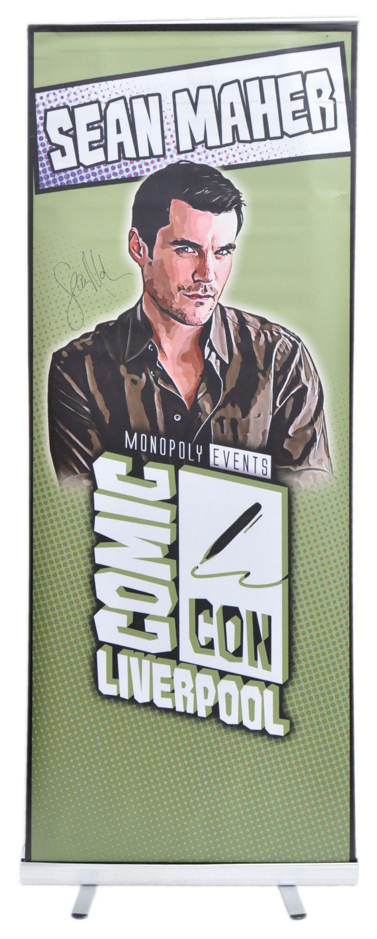 MONOPOLY EVENTS - AUTOGRAPHED BANNER - SEAN MAHER