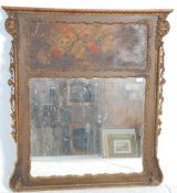 19TH CENTURY VICTORIAN WALL MIRROR IN GILT MOULDED