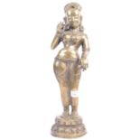 EARLY 20TH CENTURY BRASS TIBETAN STATUE FIGURINE