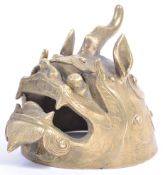 CHINESE TEMPLE DEMON MASK / INCENSE BURNER