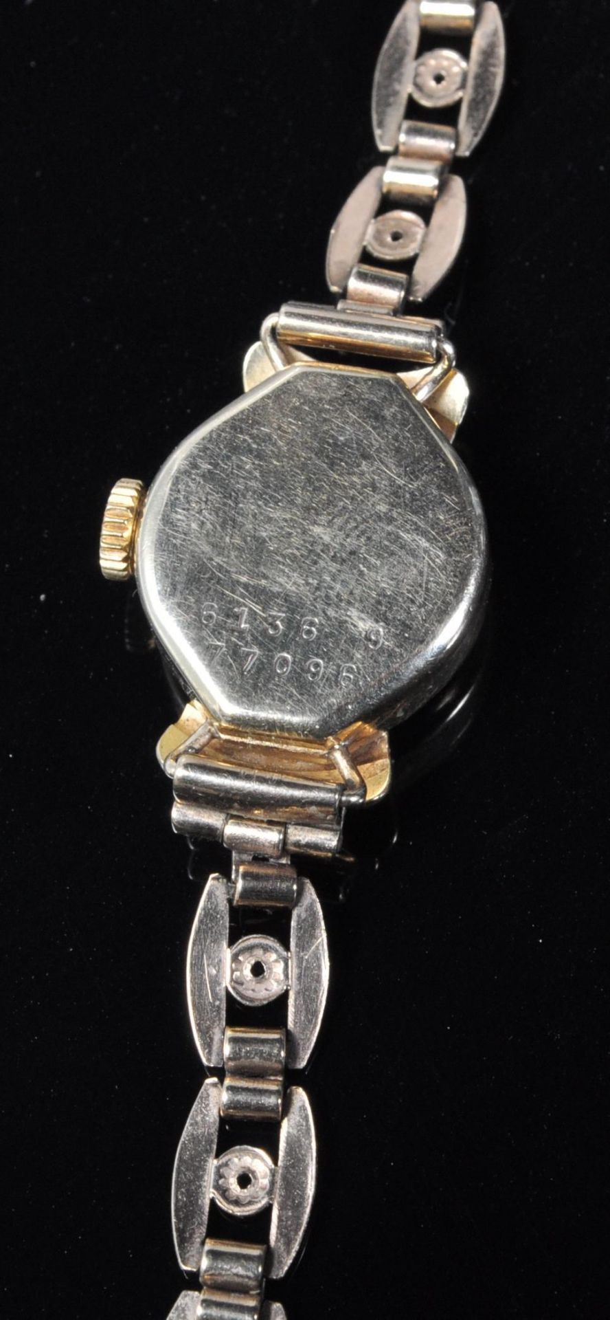 A vintage ladies 17 jewels Certina cocktail watch having a round face with gilt baton markings to - Bild 7 aus 9