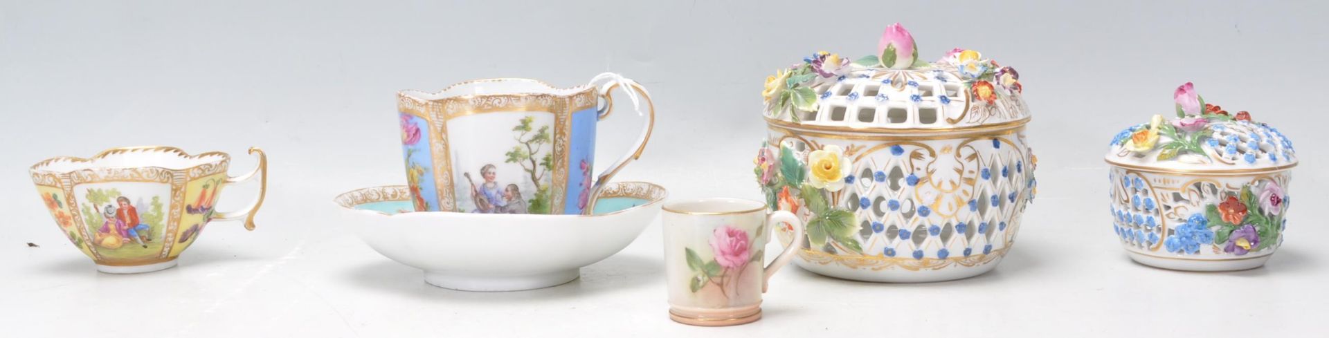 An group of antique 19th Century porcelain to incl