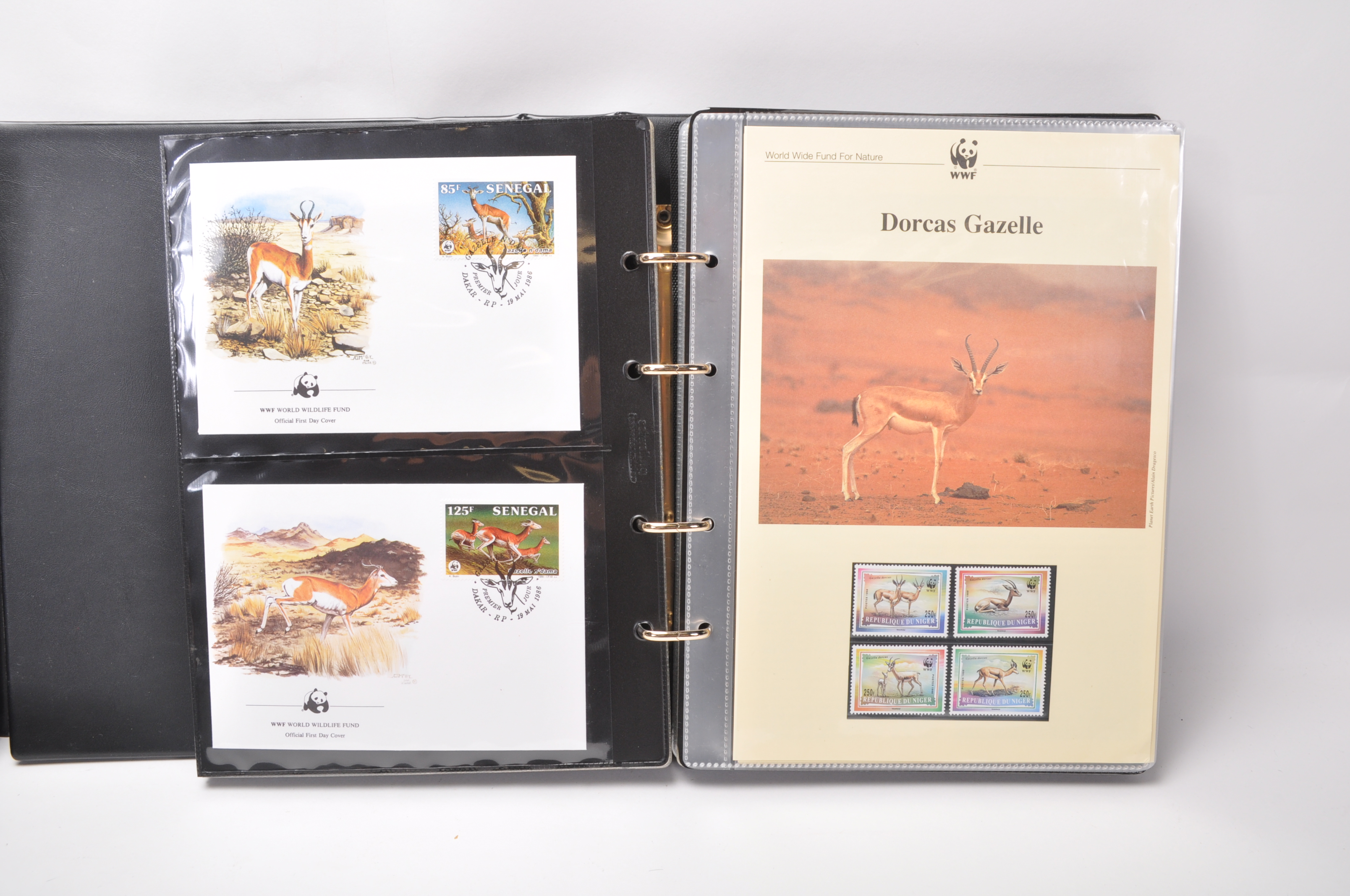 A group of five WWF stamp collectors albums filled with WWF special issue animals stamps, albums - Image 4 of 23