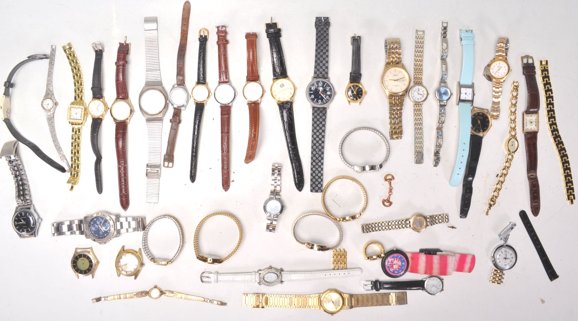 A collection of vintage ladies and gentleman's wrist watches of various different styles to