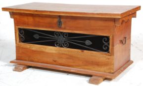 An unusual 20th century decorative hardwood Spanish Armada inspired casssone coffee table /