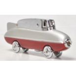 A mid 20th Century 1950's Sarome Bluebird novelty cigarette lighter, finished in red and grey with