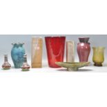 A mixed group of ceramics and glassware to include mid Century Studio Pottery ware with a multi