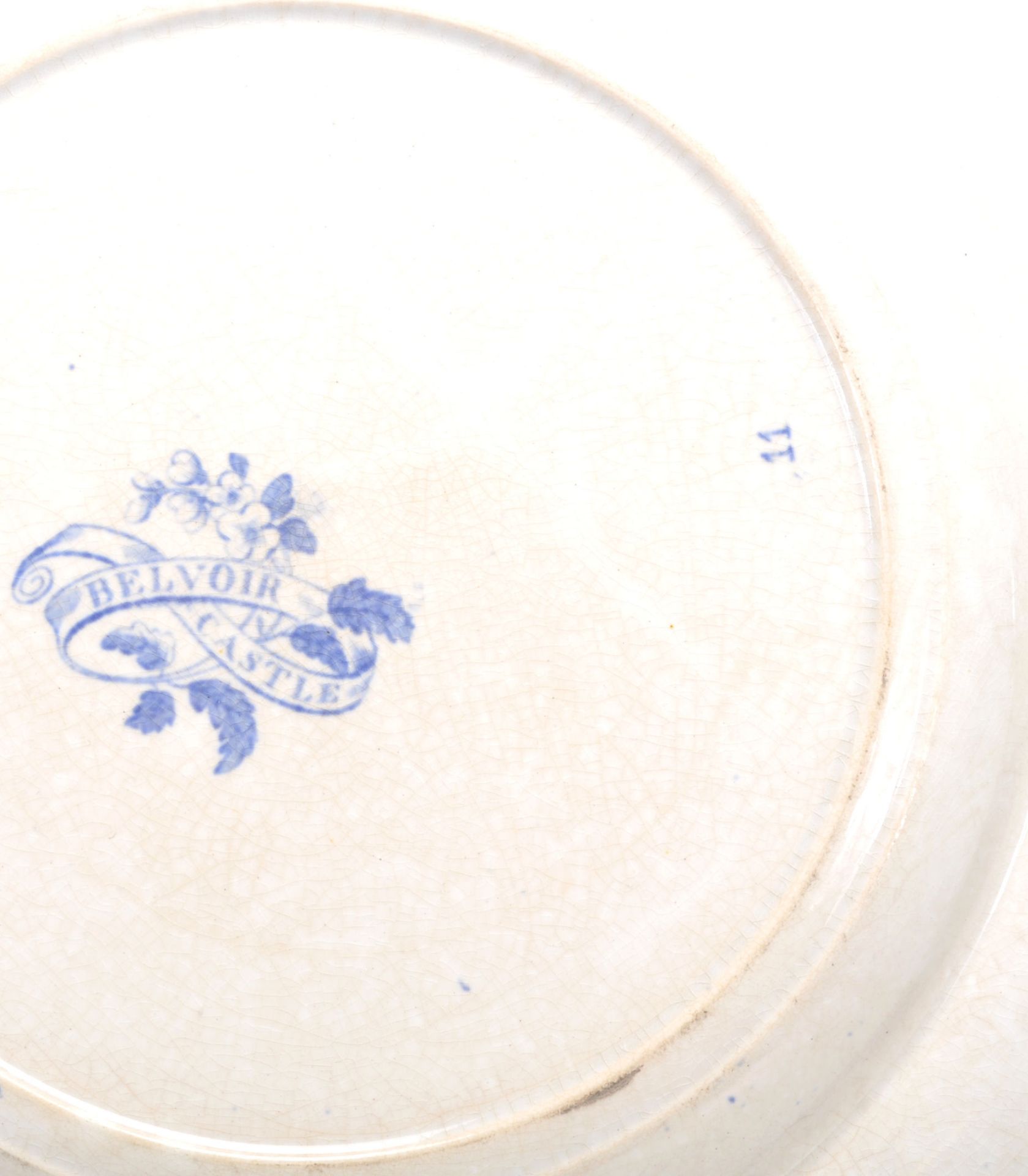 A set of four antique 19th Century Pearlware blue and white plates including a Wedgewood example - Bild 5 aus 6