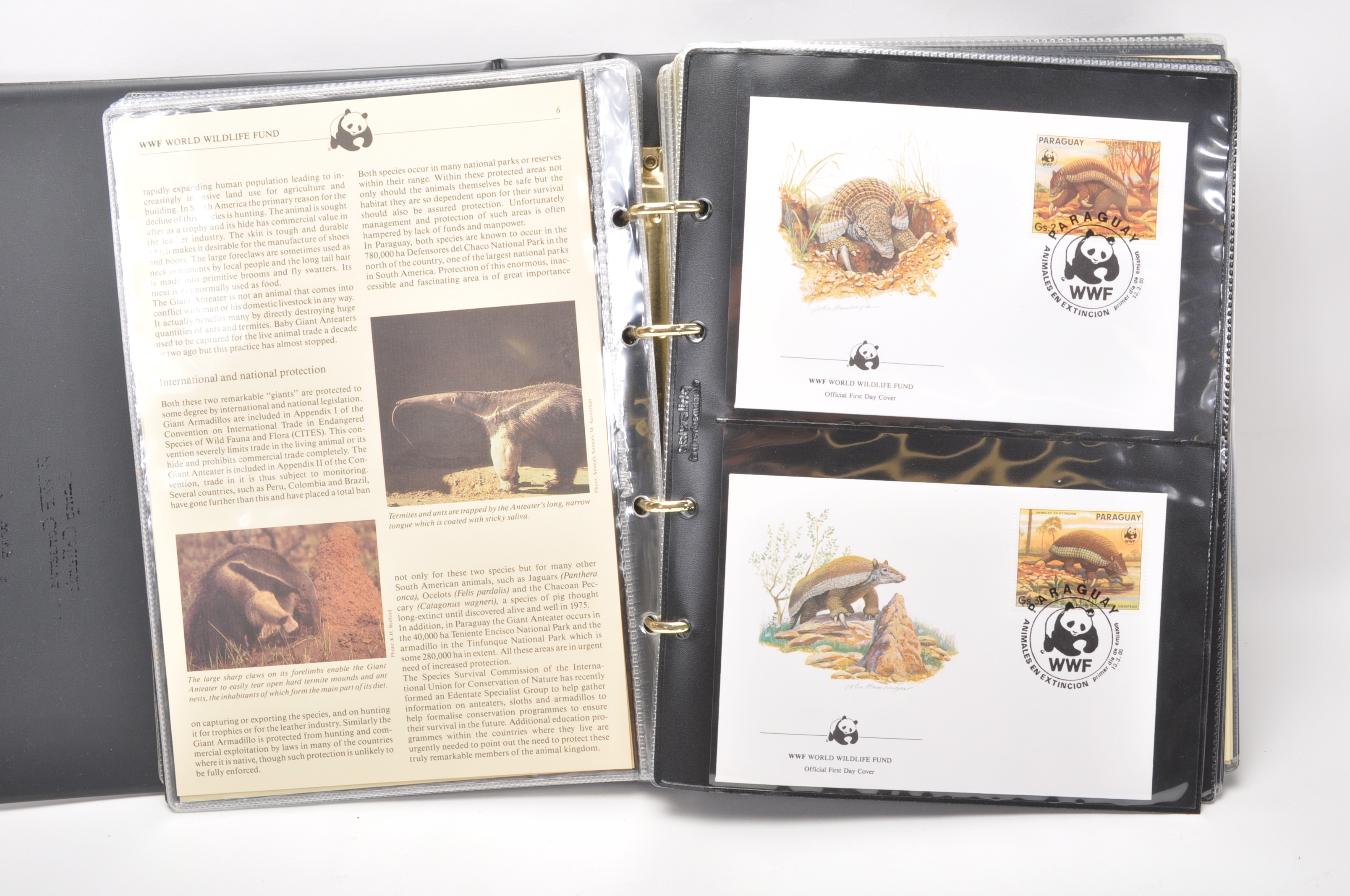 A group of five WWF stamp collectors albums filled with WWF special issue animals stamps, albums - Image 20 of 23