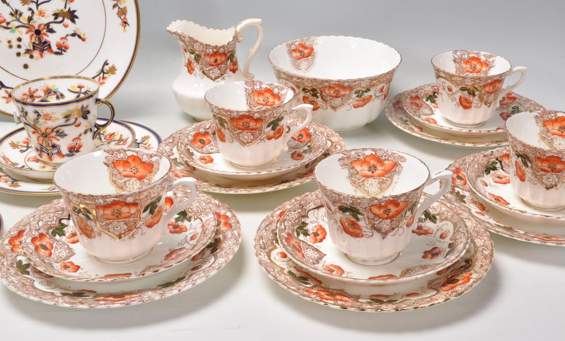 Two late 19th / early 20th Century Victorian tea services to include a Royal Albert transfer printed - Bild 9 aus 14