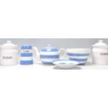 A group of vintage 20th Century Cornish ware ceramics to include a T G Green blue and white