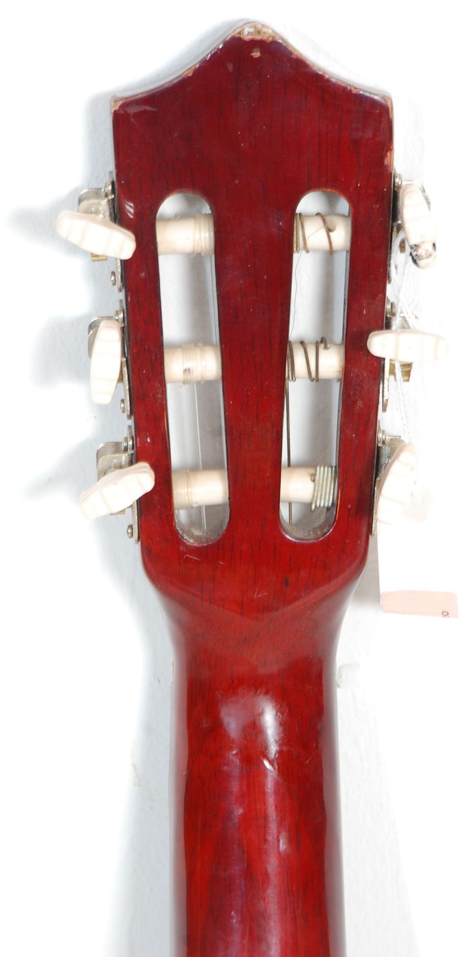 A vintage Elevation made six string acoustic guitar having inlaid geometric pattern decoration - Bild 6 aus 6