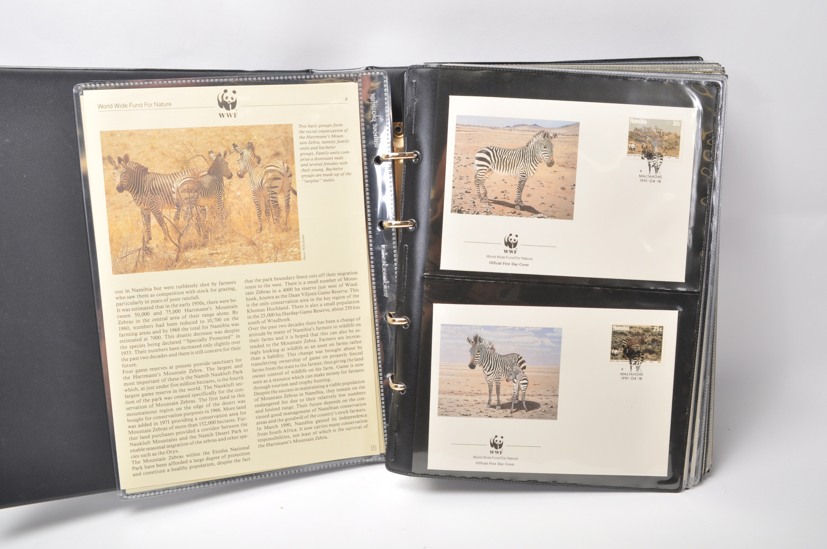 A group of five WWF stamp collectors albums filled with WWF special issue animals stamps, albums - Image 3 of 23