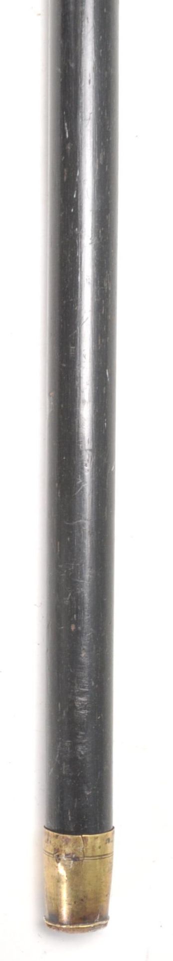 A 1929 Silver topped ebonised evening cane of tapering form. Measures 92cm - Bild 5 aus 8