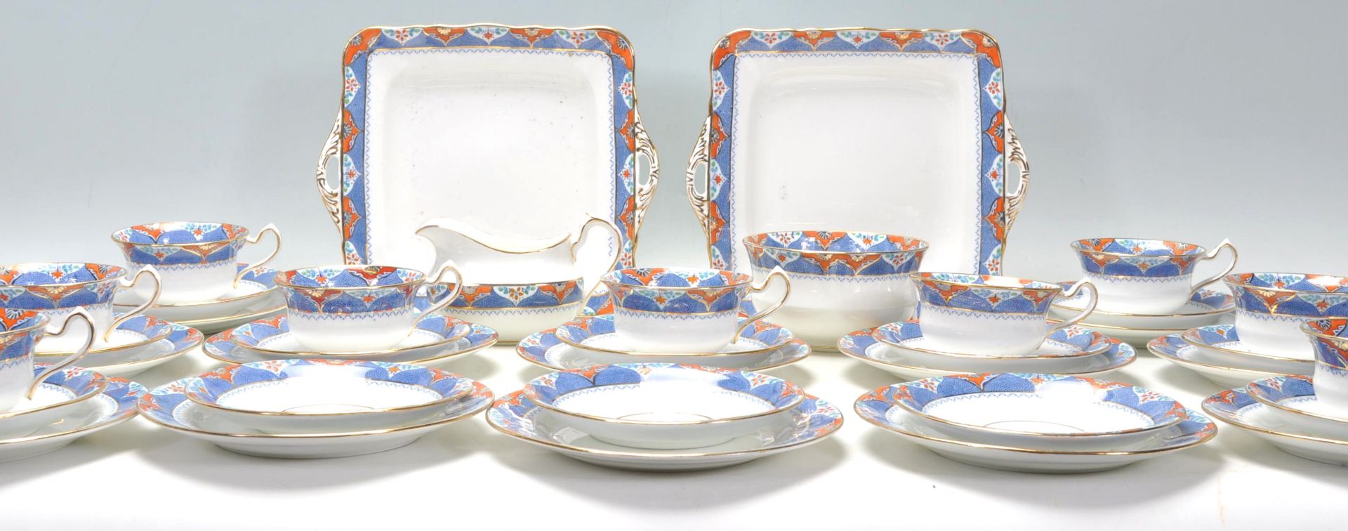 A Fine Bone China English tea service by Kildare F