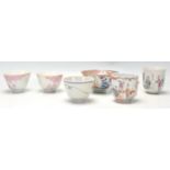 A collection of 18th and 19th century Chinese tea and finger bowls. Each with polychrome