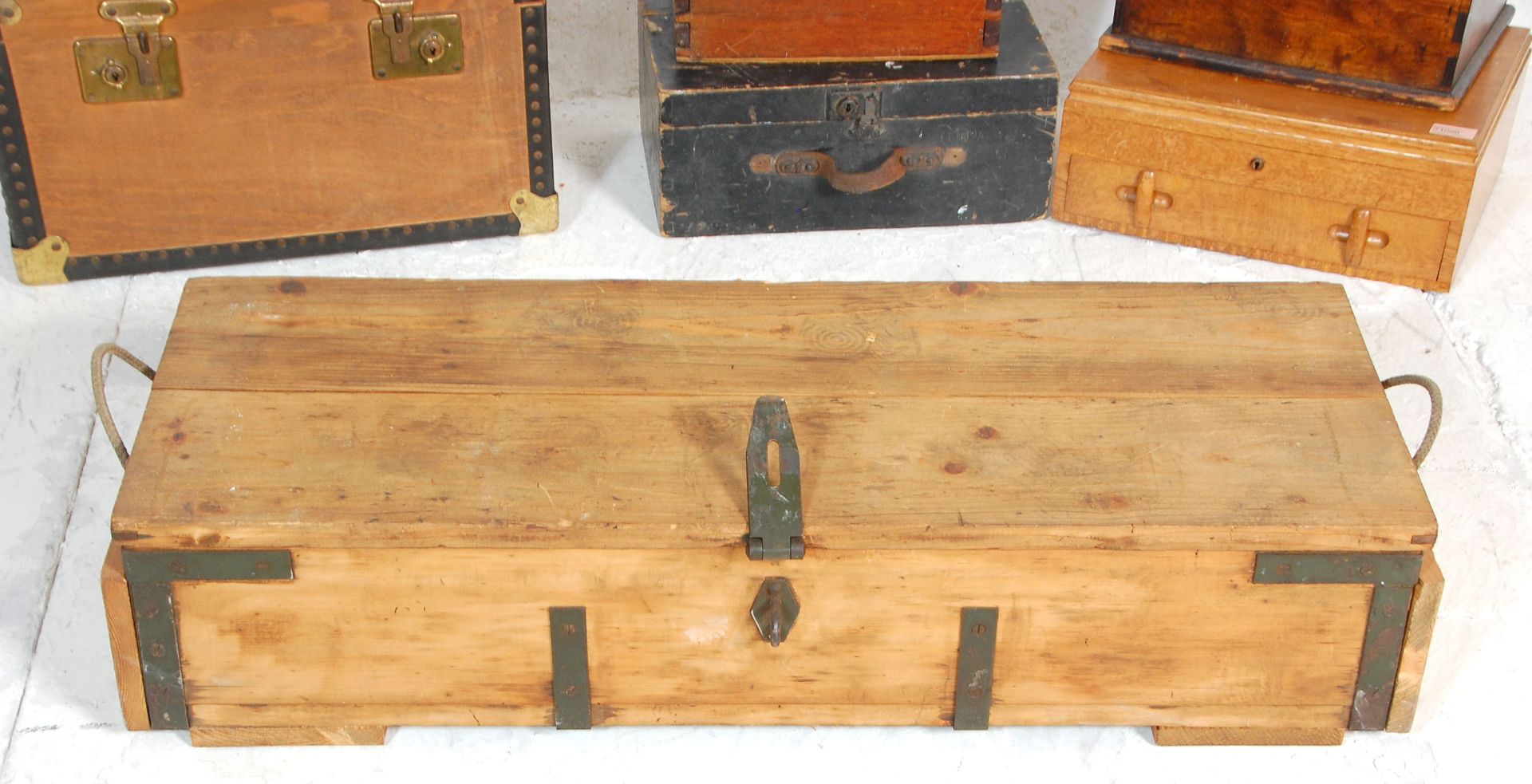 A good mixed group of seven storage box  and chests all being wooden examples to include a low - Image 2 of 7