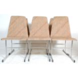 A set of 6 retro 1970's / early 1980's chrome cantilever style dining chairs. Each of cast metal